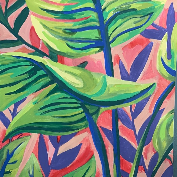 Tropical painting on canvas - Picture 3 of 3